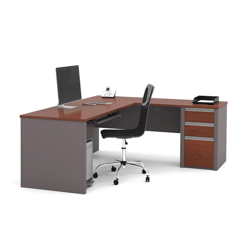 Bestar Connexion 72W L Shaped Desk with Storage Drawers