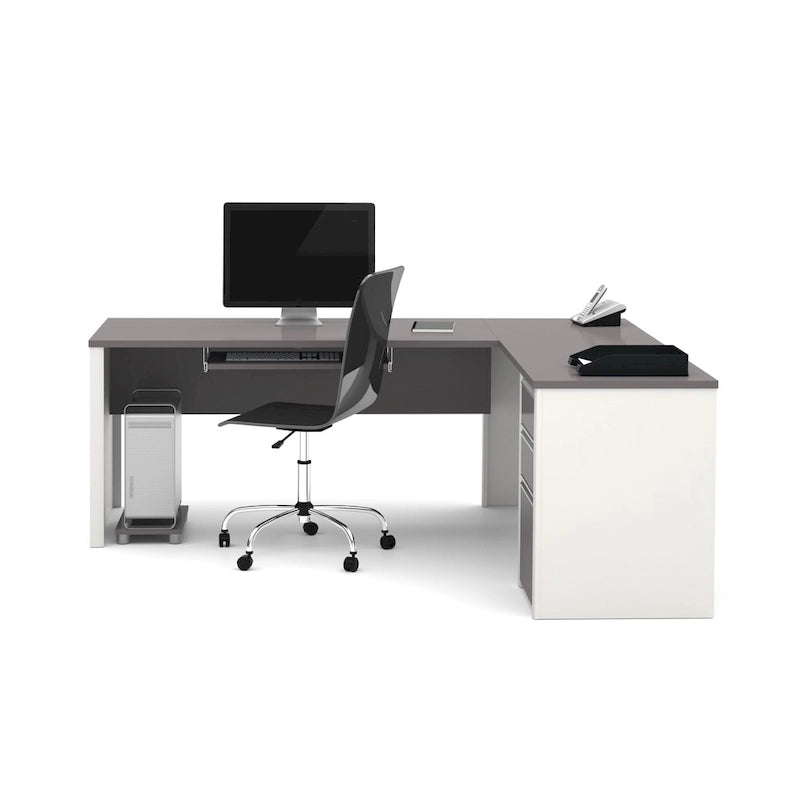 Bestar Connexion 72W L Shaped Desk with Storage Drawers