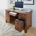 Tahoe Aged Maple 54 W Executive Pedestal Desk by Homestyles