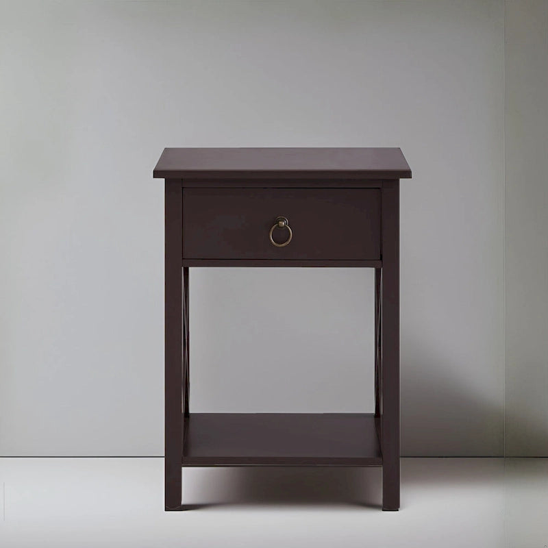 Comodino in legno con cassetto - Piccolo tavolino da notte per camere da letto