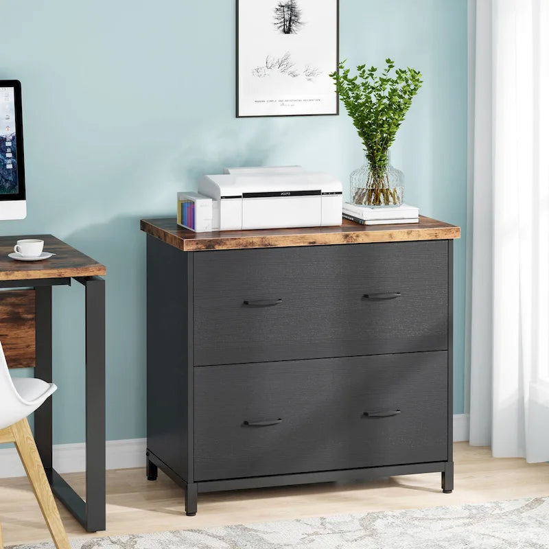 Lateral File Cabinet, 2-Drawer Filing Cabinet For Home Office