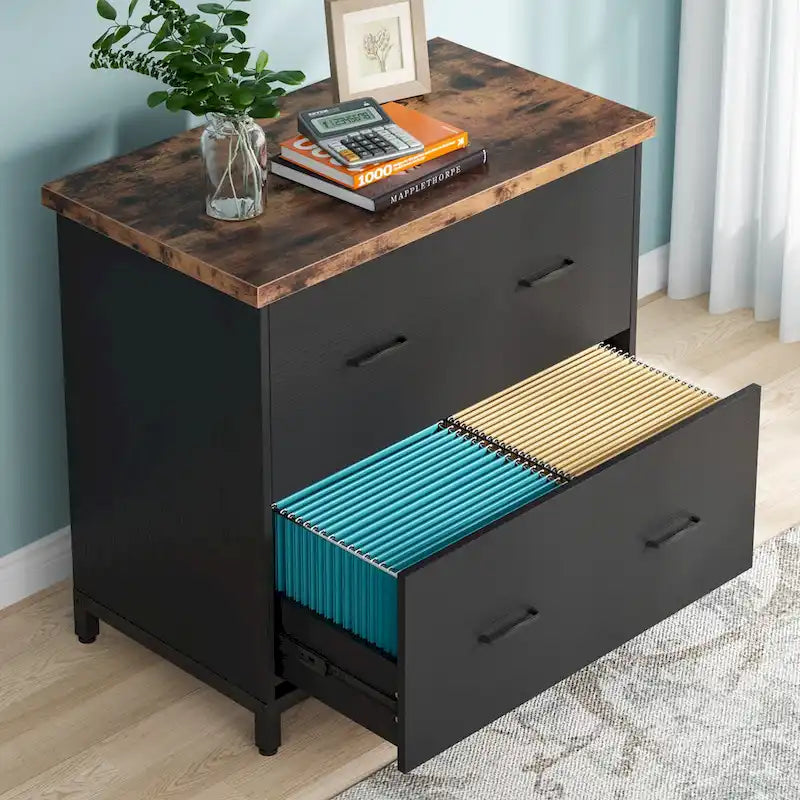 Lateral File Cabinet, 2-Drawer Filing Cabinet For Home Office