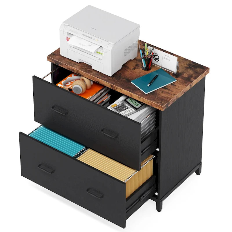 Lateral File Cabinet, 2-Drawer Filing Cabinet For Home Office