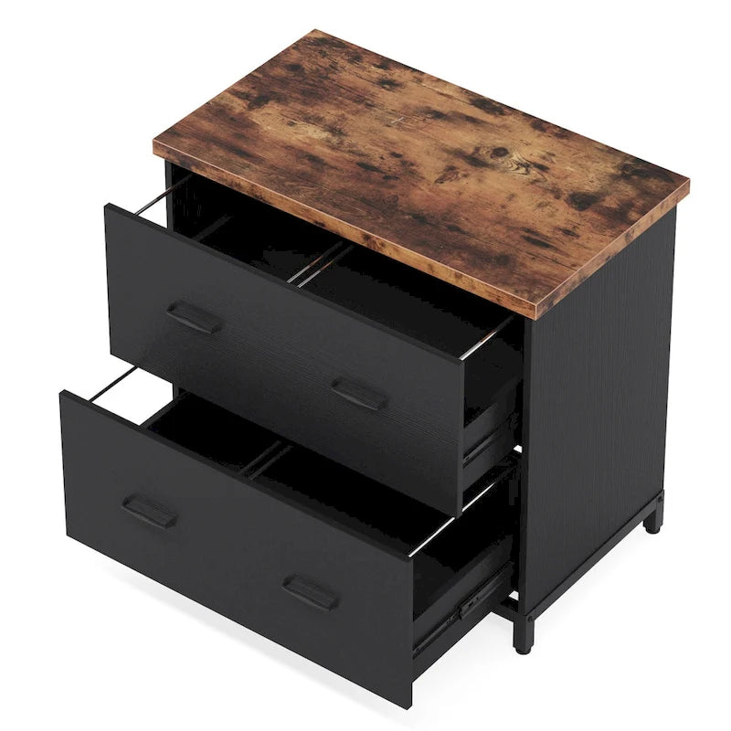 Lateral File Cabinet, 2-Drawer Filing Cabinet For Home Office