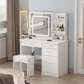 Timechee 39.4Wide Makeup Vanity Set with Stool and Touching Light Mirror - 39.4W