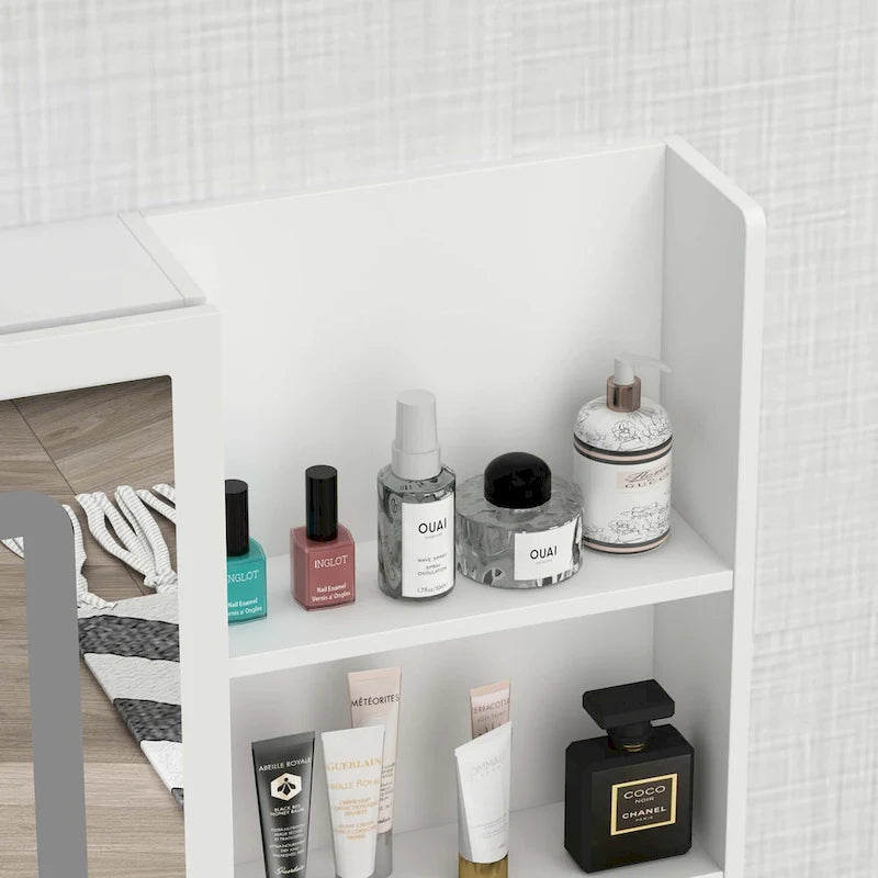 Timechee 39.4Wide Makeup Vanity Set with Stool and Touching Light Mirror - 39.4W