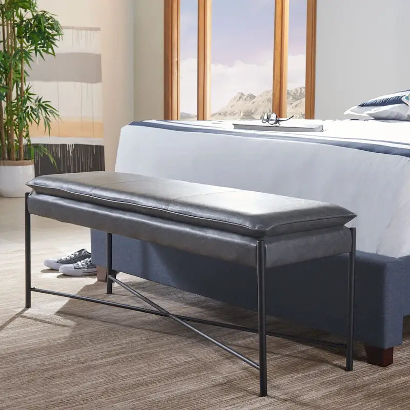 SAFAVIEH Sabra Cushioned X-Bench - 50Wx14Dx19H