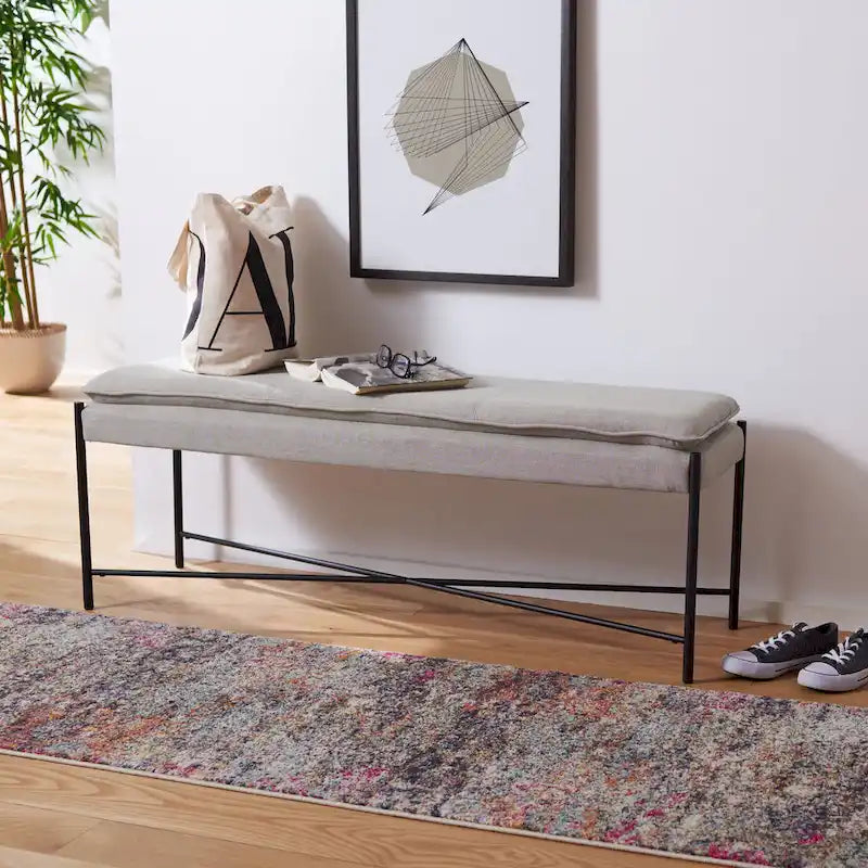 SAFAVIEH Sabra Cushioned X-Bench - 50Wx14Dx19H