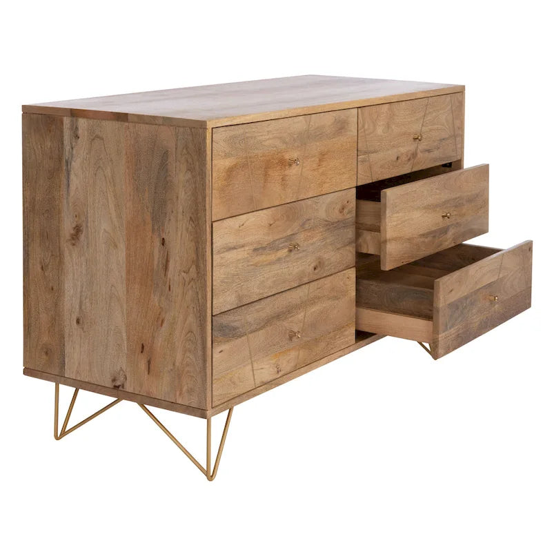 SAFAVIEH Couture Hanni 6-Drawer Hairpin Leg Dresser
