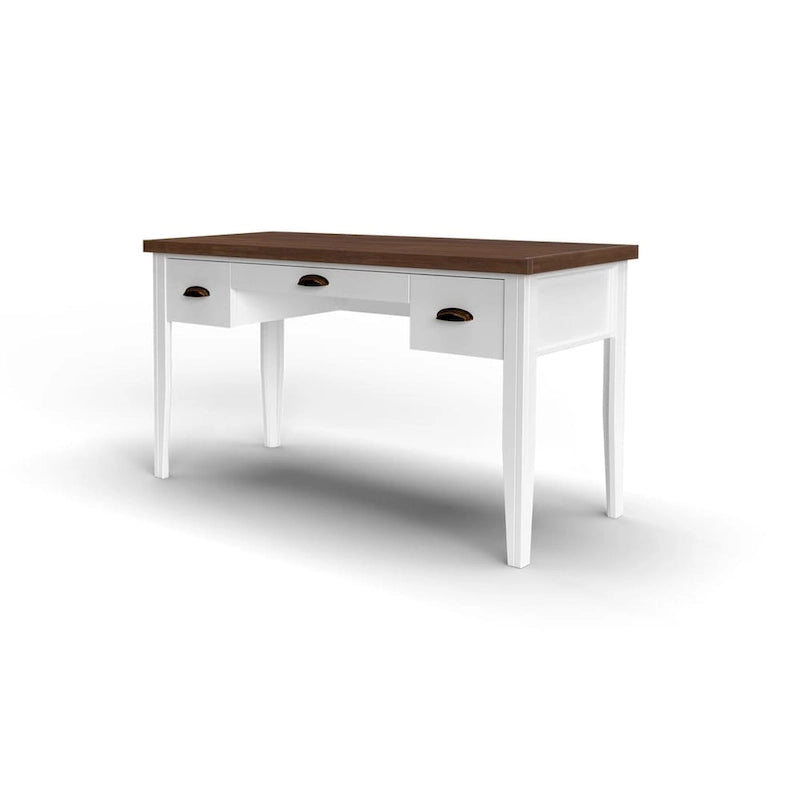 Bridgevine Home Modern Farmhouse 53 inch Writing Desk, No Assembly Required, Two-Tone Finish