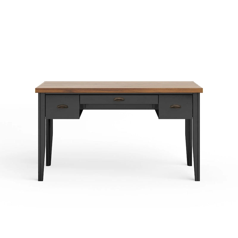 Bridgevine Home Modern Farmhouse 53 inch Writing Desk, No Assembly Required, Two-Tone Finish