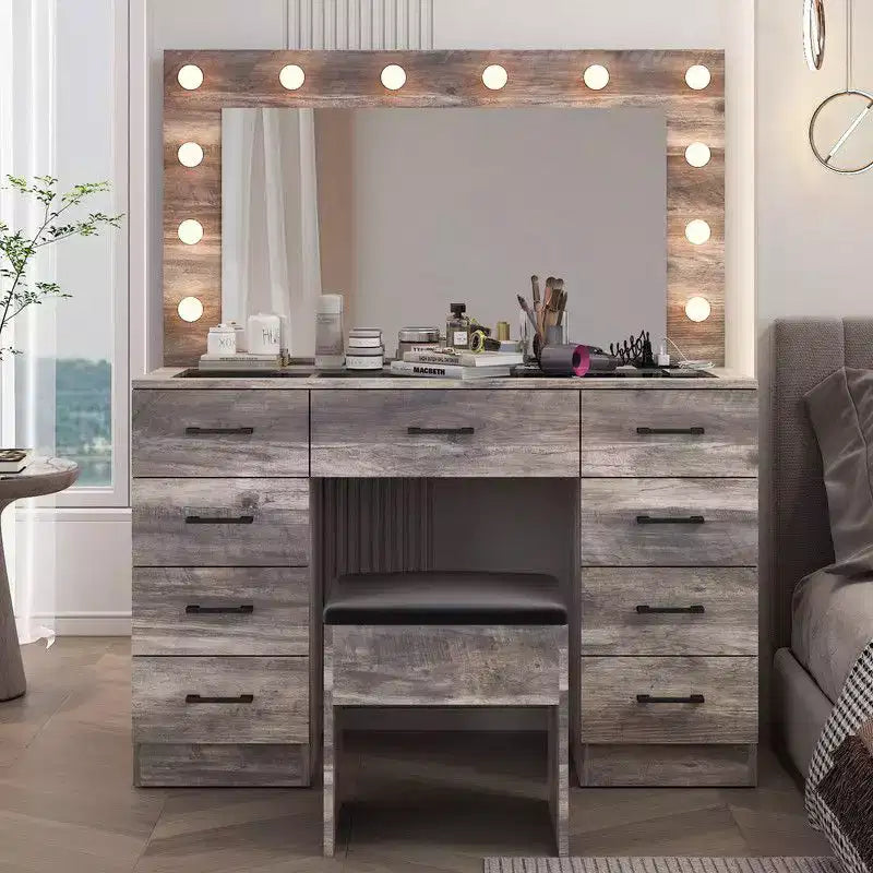 Ensemble de coiffeuse blanche
