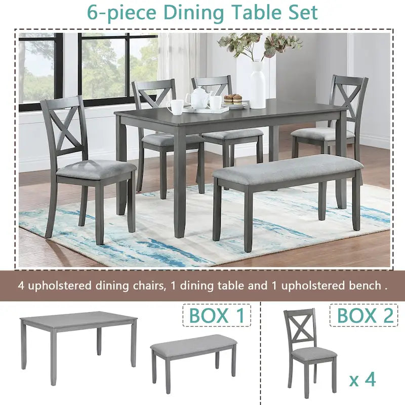 Set da pranzo da cucina 6 pezzi