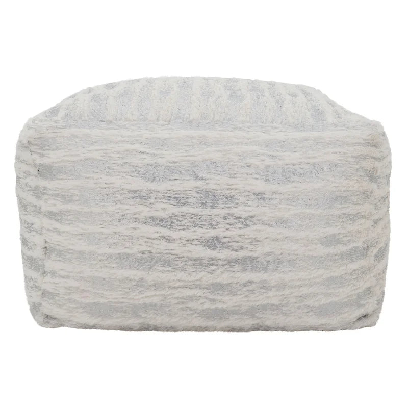 Pouf in pelliccia sintetica con stampa a lamina