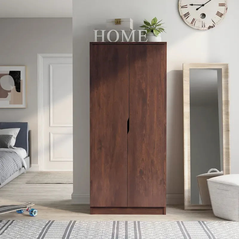Furniture of America Vidal Modern Wardrobe Armoire with 2-door