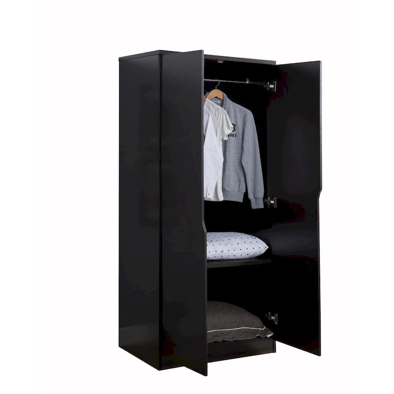 Furniture of America Vidal Modern Wardrobe Armoire with 2-door