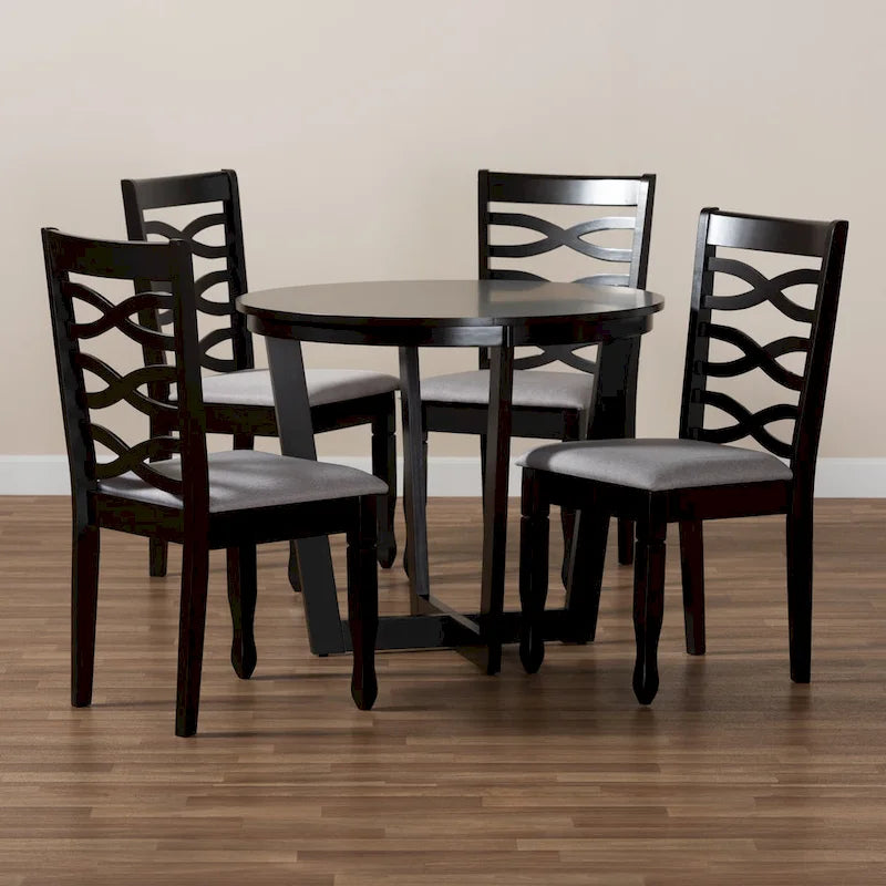Leda Modern and Contemporary 5-Piece Dining Set