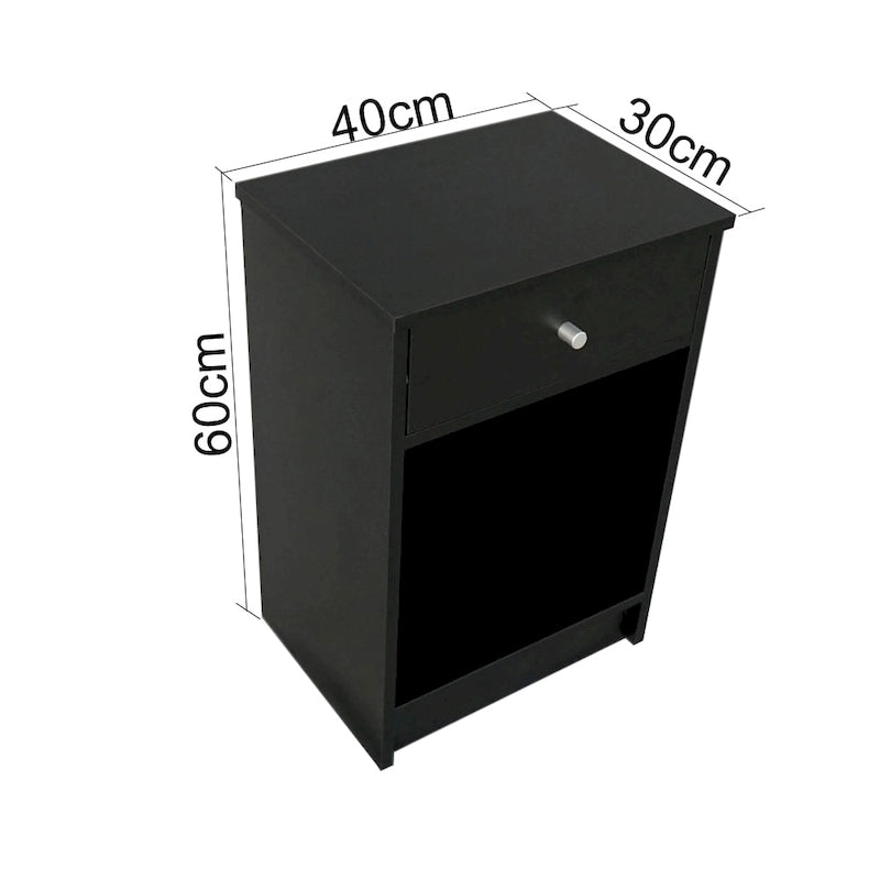 Round Handle NightStand with One Drawer