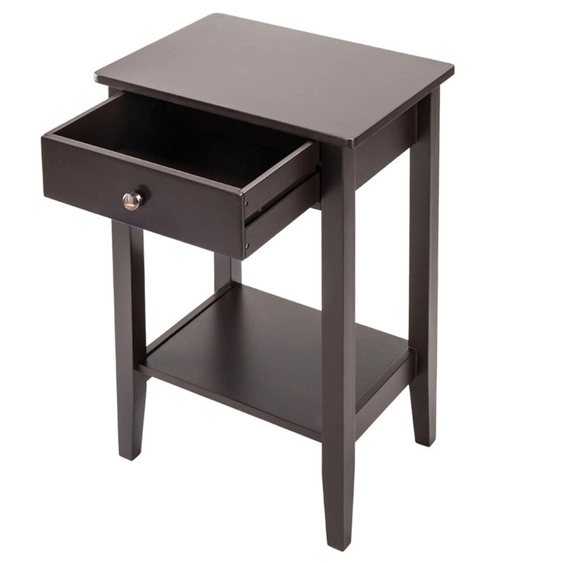 Tavolino Porch & Den Anne Court marrone a 2 ripiani e 1 cassetto