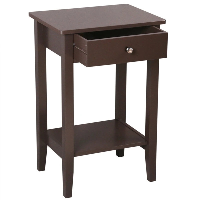 Tavolino Porch & Den Anne Court marrone a 2 ripiani e 1 cassetto