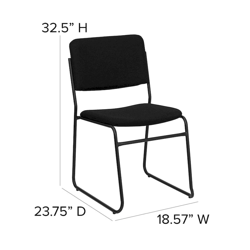 5 Pack 500 lb. Capacity High Density Stacking Chair - 23D x 18.75W x 32.25H