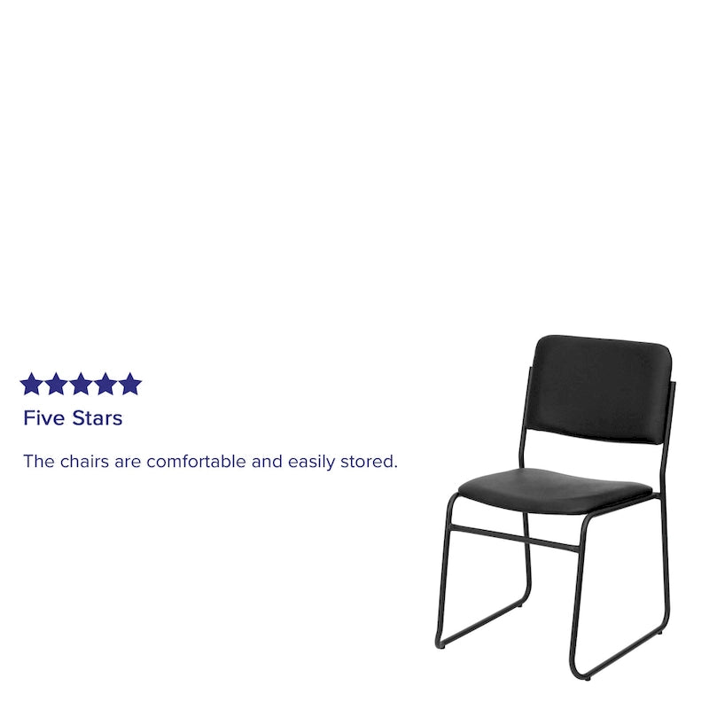 5 Pack 500 lb. Capacity High Density Stacking Chair - 23D x 18.75W x 32.25H