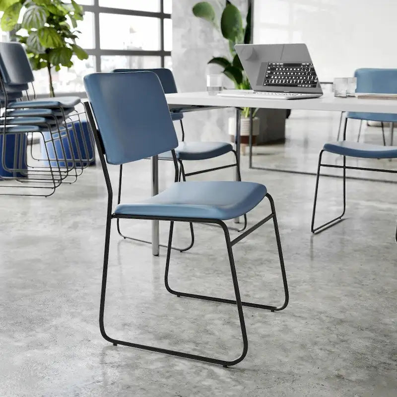 5 Pack 500 lb. Capacity High Density Stacking Chair - 23D x 18.75W x 32.25H