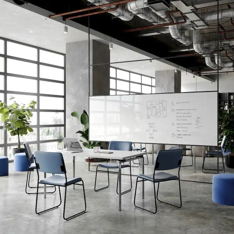 5 Pack 500 lb. Capacity High Density Stacking Chair - 23D x 18.75W x 32.25H
