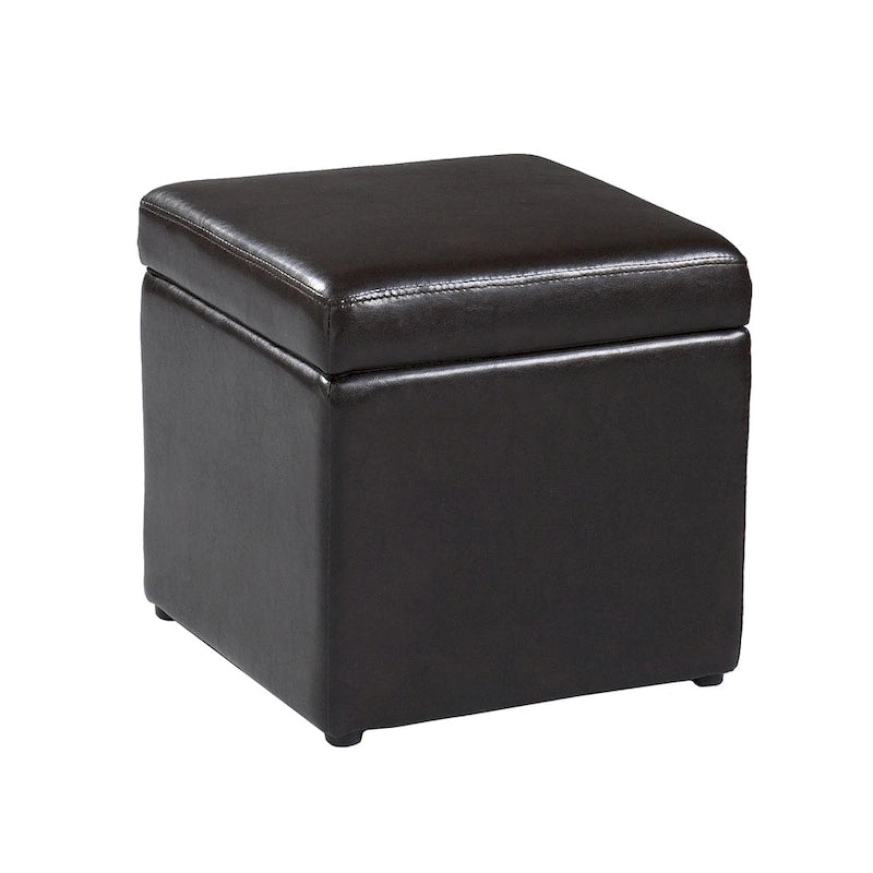 SEI Furniture Crestfield Set Tavolino da Caffè/Contenitore Ottomano Marrone Scuro