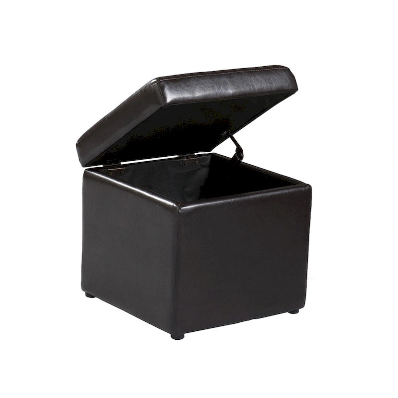 SEI Furniture Crestfield Set Tavolino da Caffè/Contenitore Ottomano Marrone Scuro
