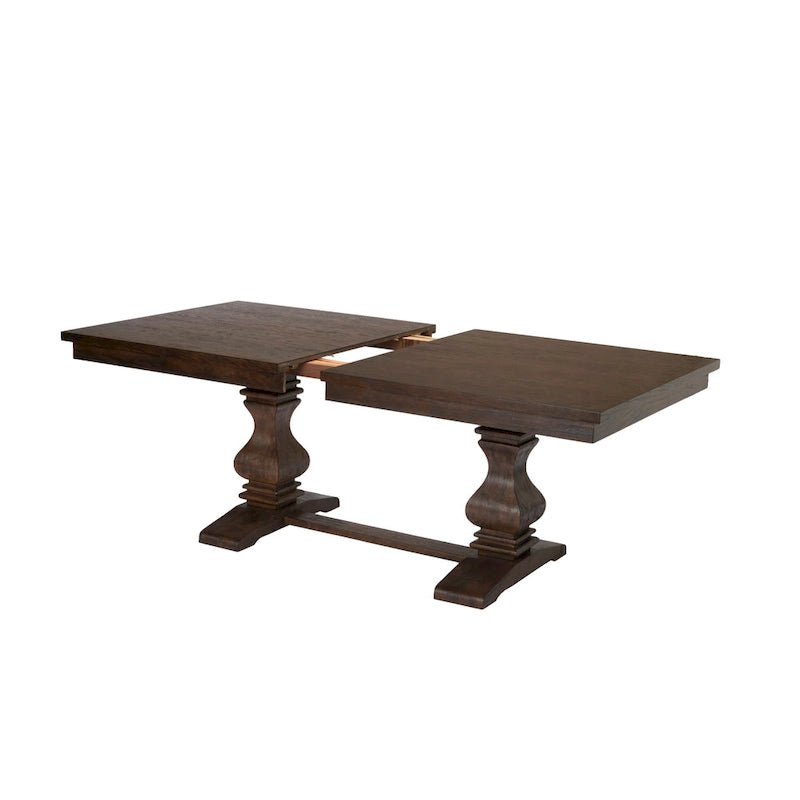 Set da pranzo Best Quality Furniture 9 pezzi in noce con estensione da 18 pollici