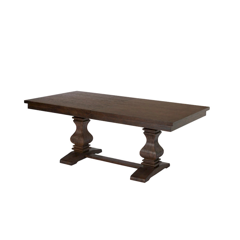 Set da pranzo Best Quality Furniture 9 pezzi in noce con estensione da 18 pollici