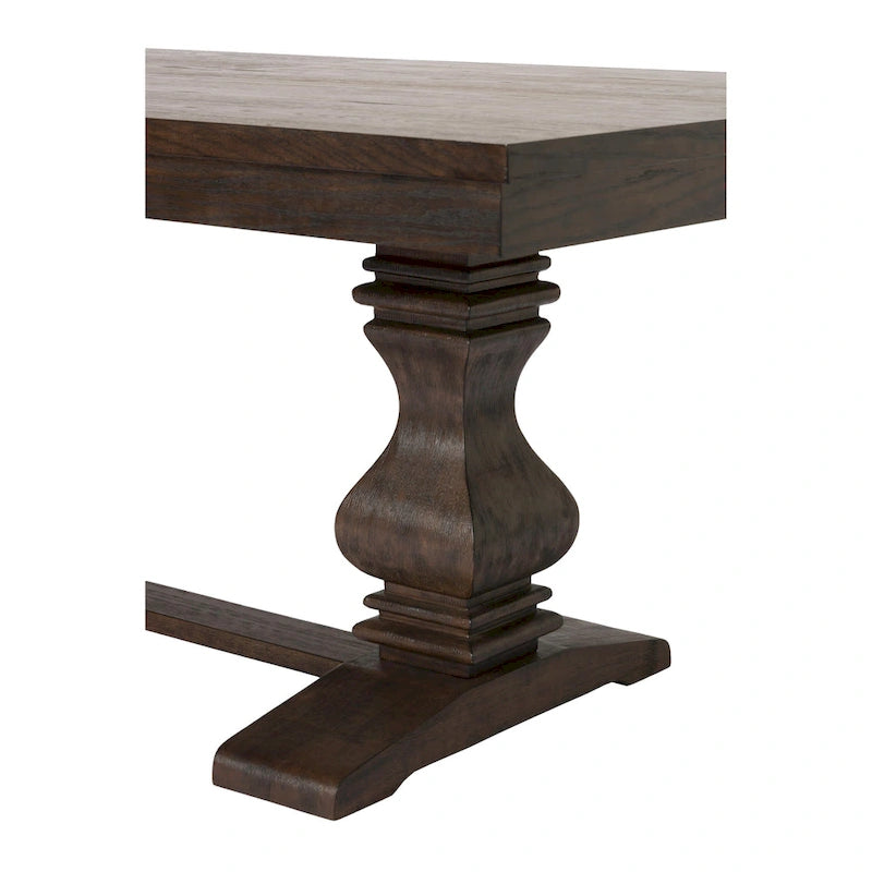 Set da pranzo Best Quality Furniture 9 pezzi in noce con estensione da 18 pollici