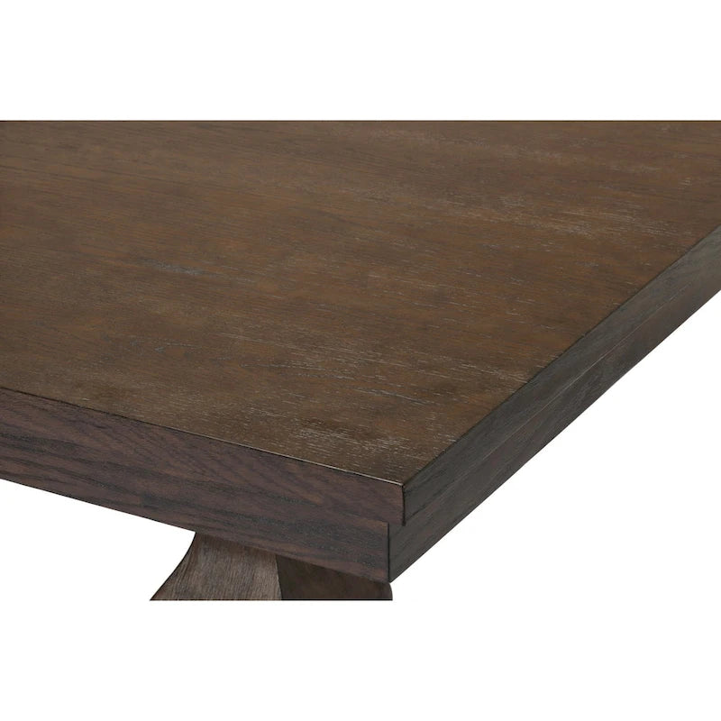 Set da pranzo Best Quality Furniture 9 pezzi in noce con estensione da 18 pollici