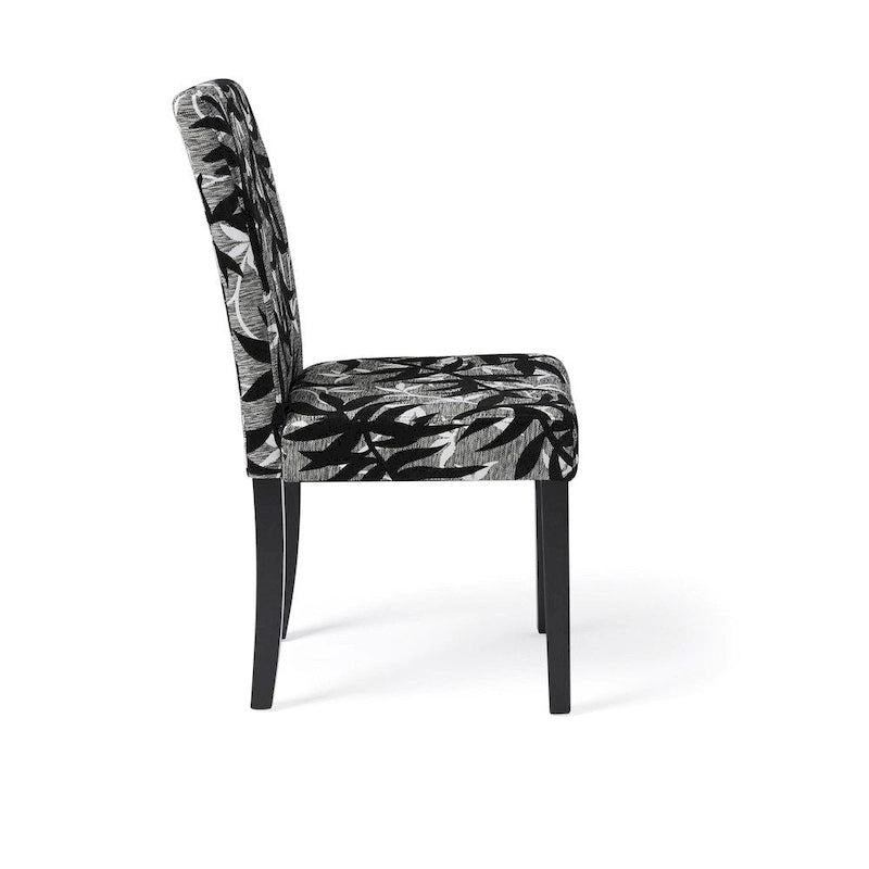 Set da pranzo di 5 pezzi con tavolo e sedie Simple Living Parson, nero e argento
