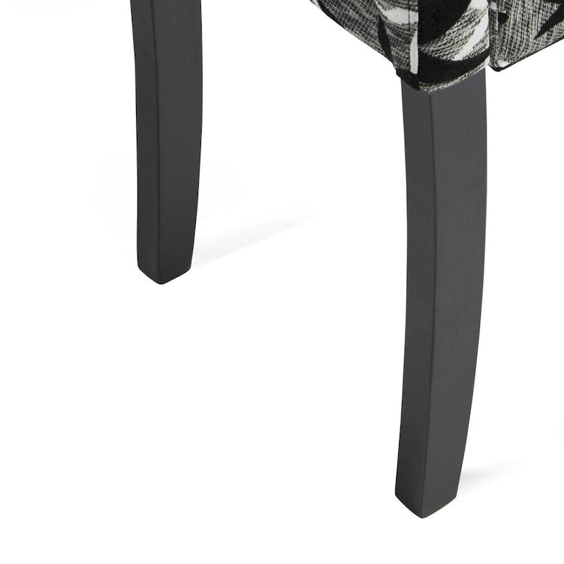 Set da pranzo di 5 pezzi con tavolo e sedie Simple Living Parson, nero e argento