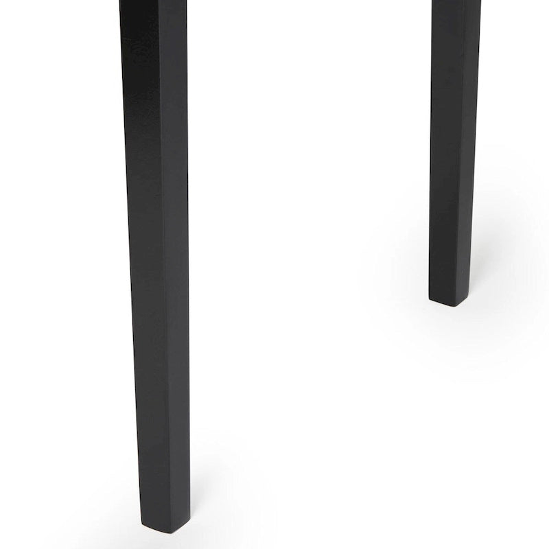 Set da pranzo di 5 pezzi con tavolo e sedie Simple Living Parson, nero e argento