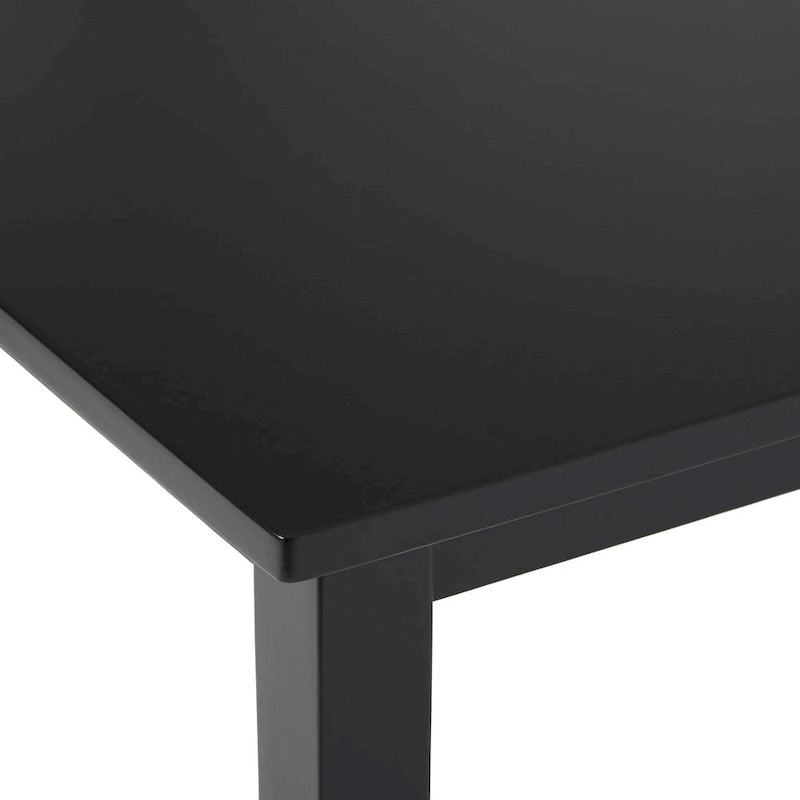Set da pranzo di 5 pezzi con tavolo e sedie Simple Living Parson, nero e argento