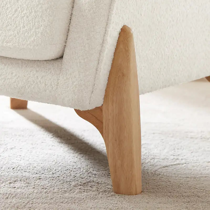 VANOMi Poltrona Accent larga da 78 cm in stile moderno di metà secolo con gambe in legno di caucciù