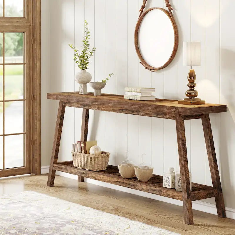 Tavolo Consolle da Ingresso Stile Rustico 180 cm