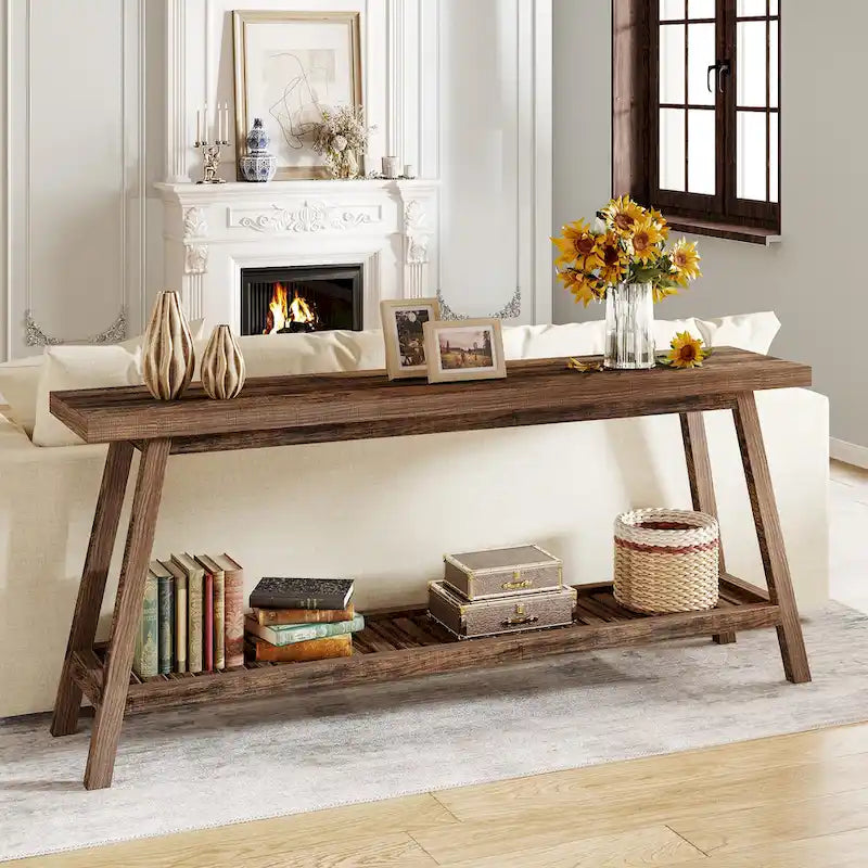 Tavolo Consolle da Ingresso Stile Rustico 180 cm
