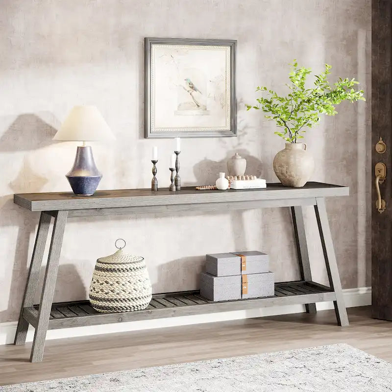 Tavolo Consolle da Ingresso Stile Rustico 180 cm