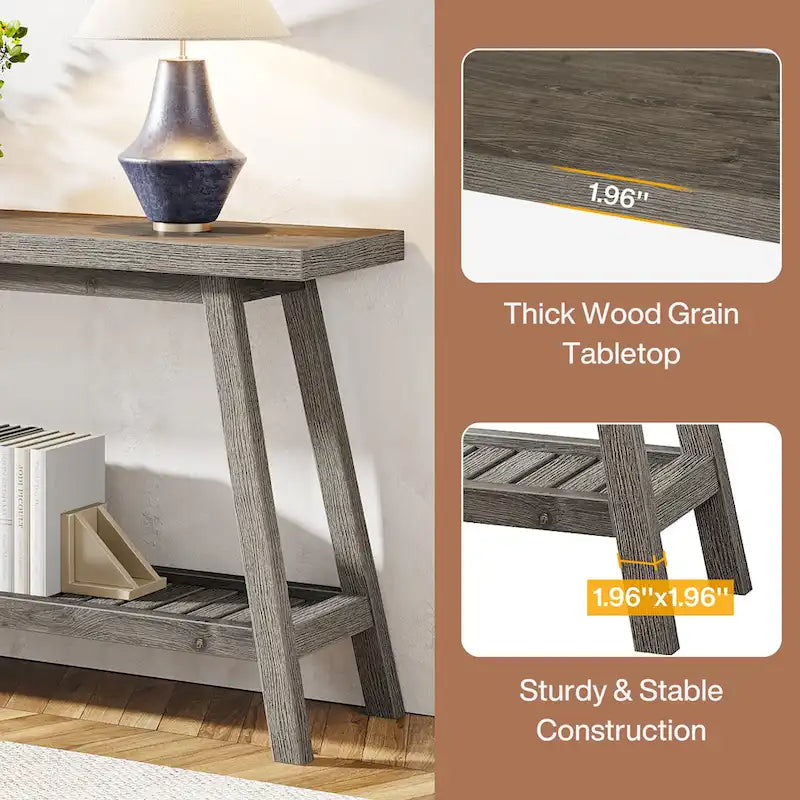 Tavolo Consolle da Ingresso Stile Rustico 180 cm