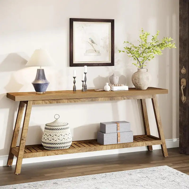 Tavolo Consolle da Ingresso Stile Rustico 180 cm