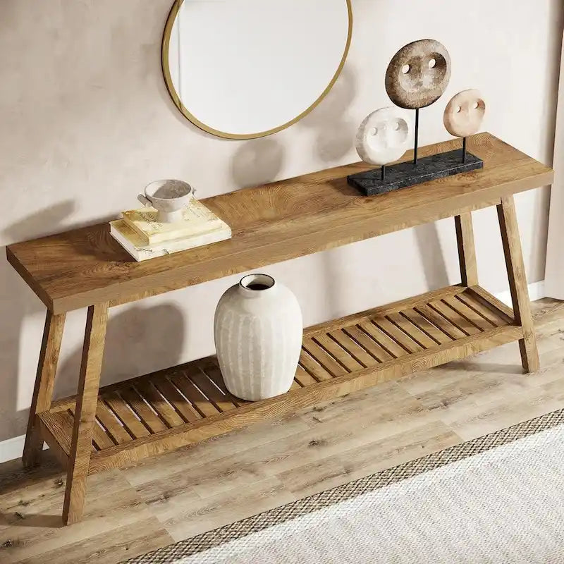 Tavolo Consolle da Ingresso Stile Rustico 180 cm