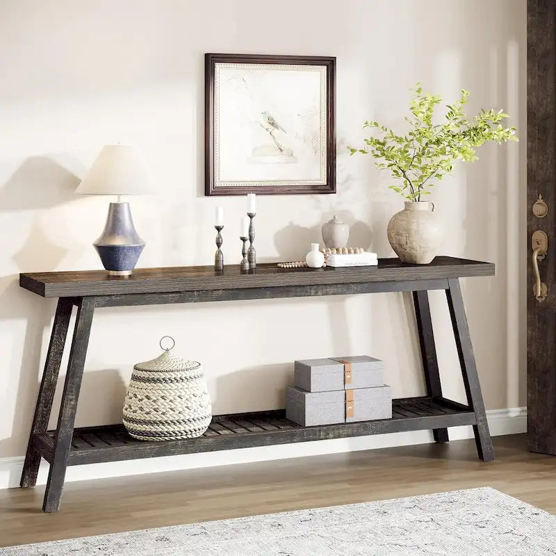Tavolo Consolle da Ingresso Stile Rustico 180 cm