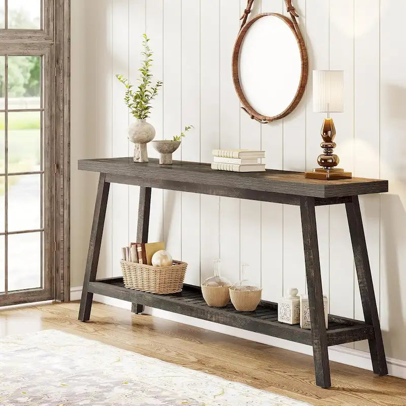 Tavolo Consolle da Ingresso Stile Rustico 180 cm
