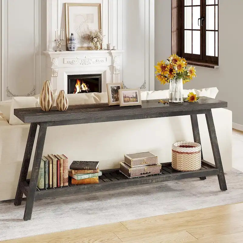 Tavolo Consolle da Ingresso Stile Rustico 180 cm