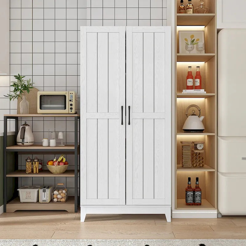 Mobile Cucina Multifunzione e Cantinetta Portabicchieri da Vino Dispensa
