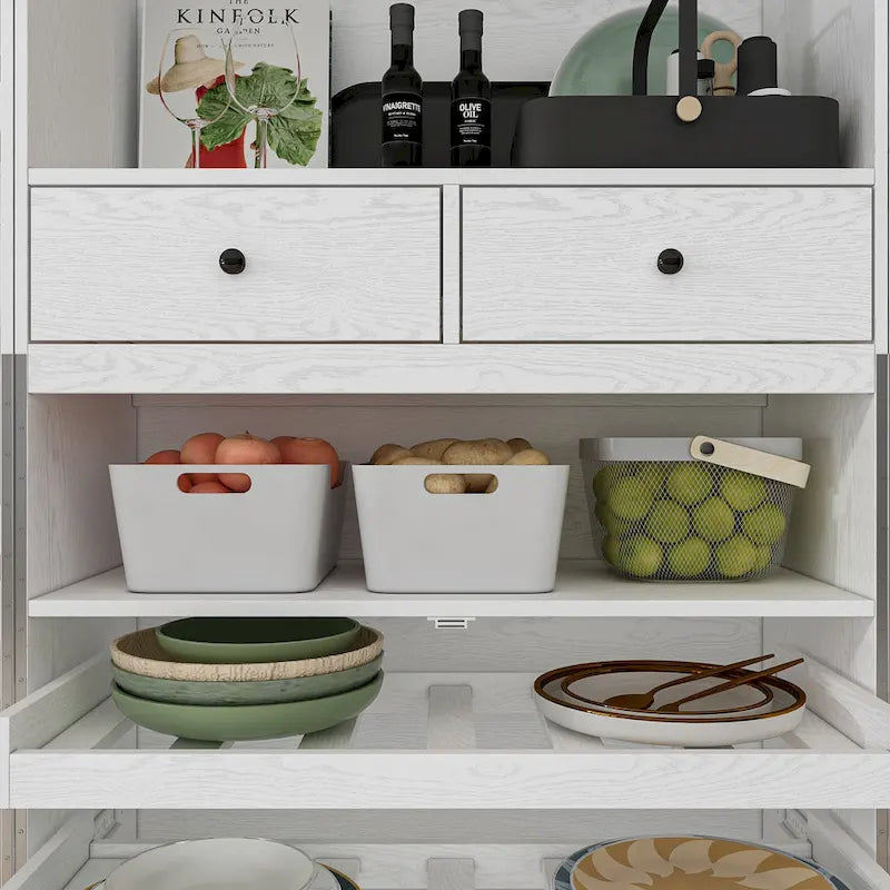 Mobile Cucina Multifunzione e Cantinetta Portabicchieri da Vino Dispensa